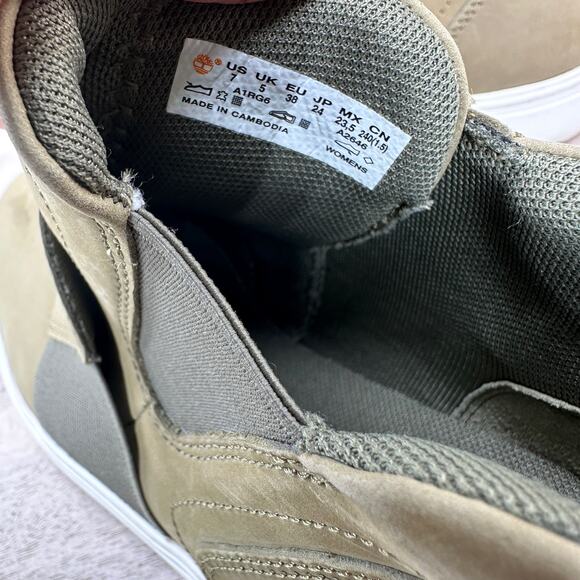 Timberland Womens Londyn Pull-On Chelsea Sneakers Size 7 Taupe Olive Green - Picture 5 of 13